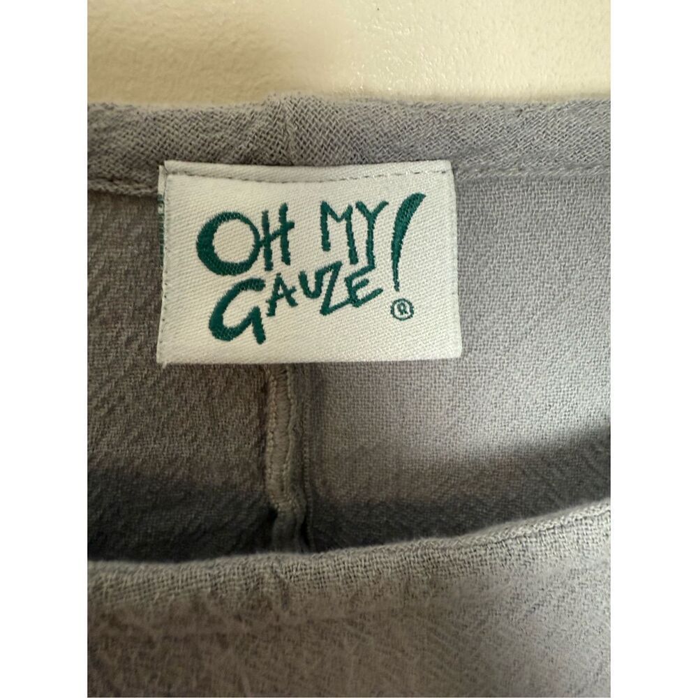 Oh My Gauze Set 3/4 Sleeve Crewneck Shirt & Bermuda Shorts Taupe & Gray Size 1-S - Picture 2 of 8